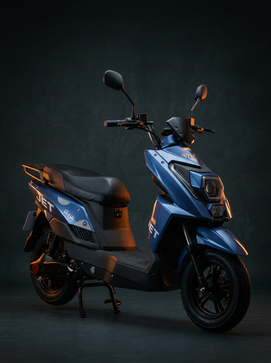 Scooter elétrica azul